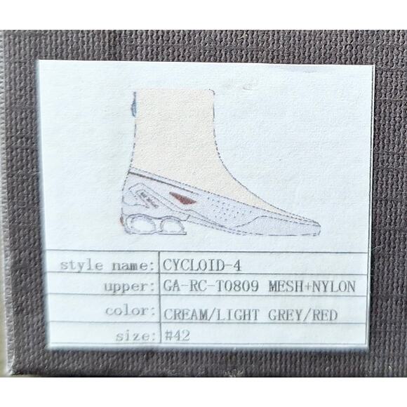 RAF Simons Cyfloid-4 Zip-up High-top Boots cream size 42 - Picture 3 of 8